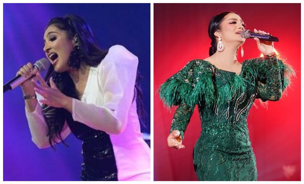 6 Beda gaya Ashanty dan Krisdayanti saat di atas panggung