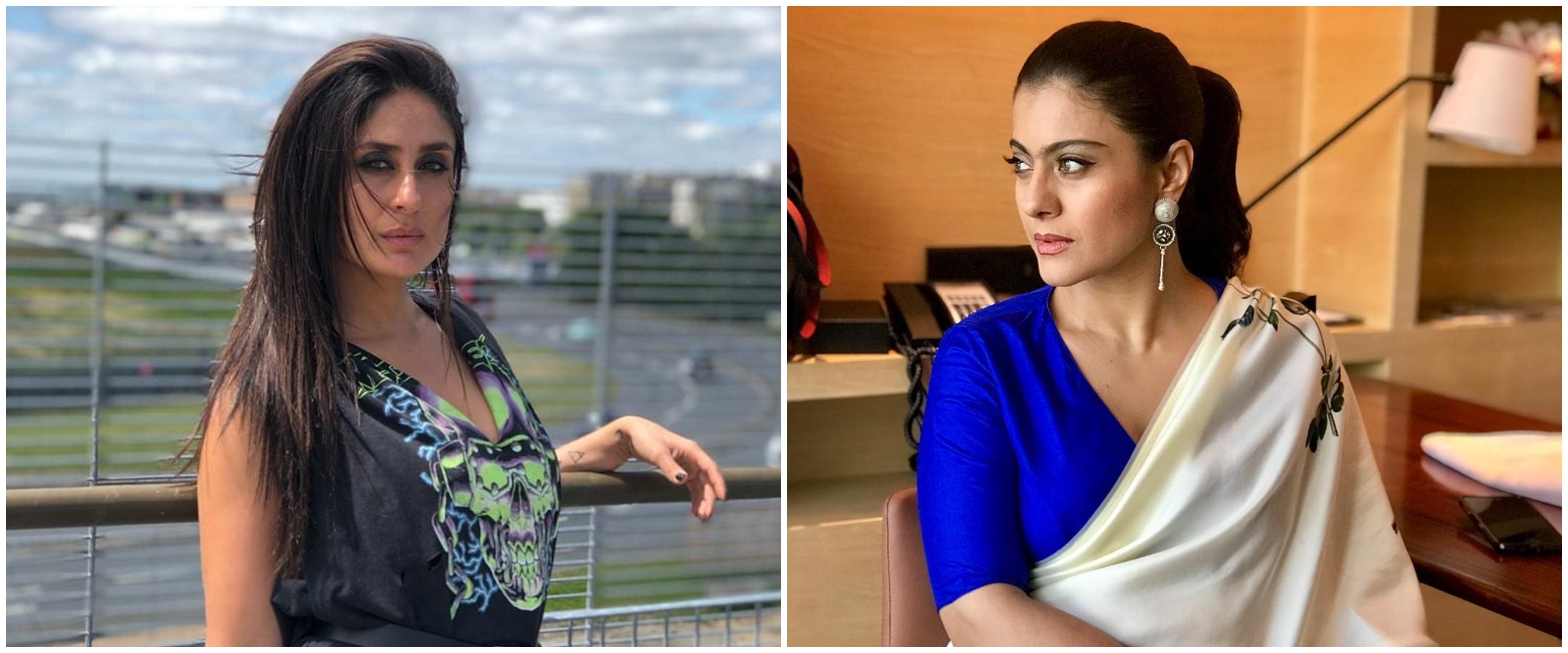 10 Beda gaya Kajol dan Kareena Kapoor tanpa makeup, tetap memesona