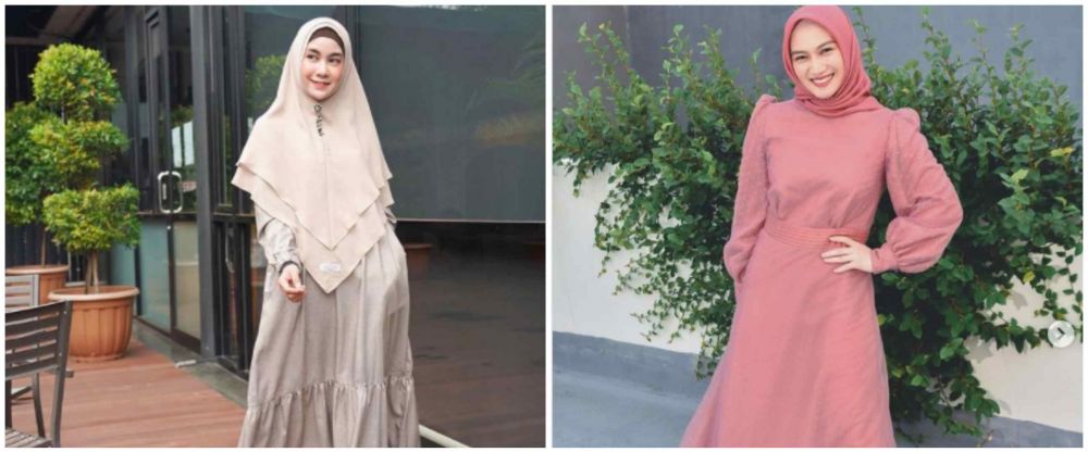 10 Beda gaya berhijab Anisa Rahma eks Cherrybelle dan Melody eks JKT48