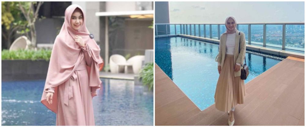 10 Beda gaya berhijab Anisa Rahma eks Cherrybelle dan Melody eks JKT48