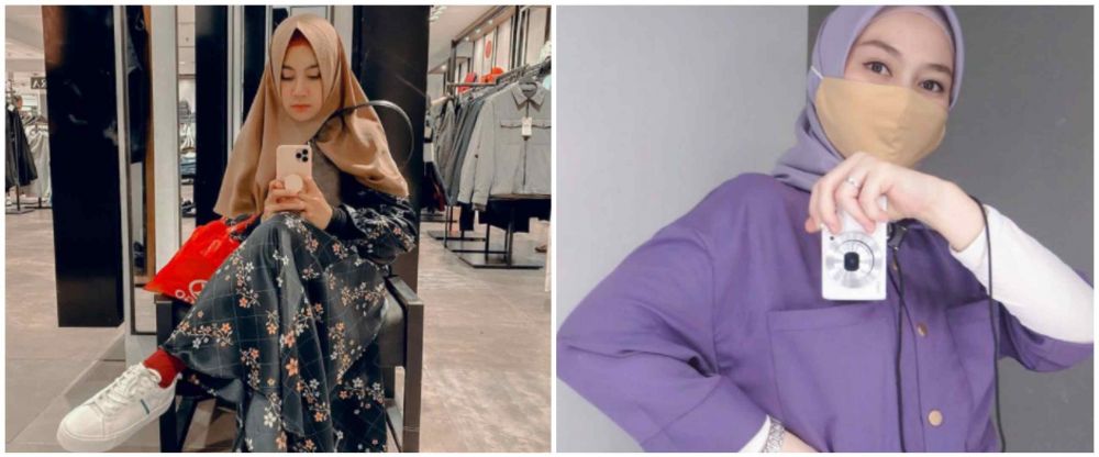 10 Beda gaya berhijab Anisa Rahma eks Cherrybelle dan Melody eks JKT48