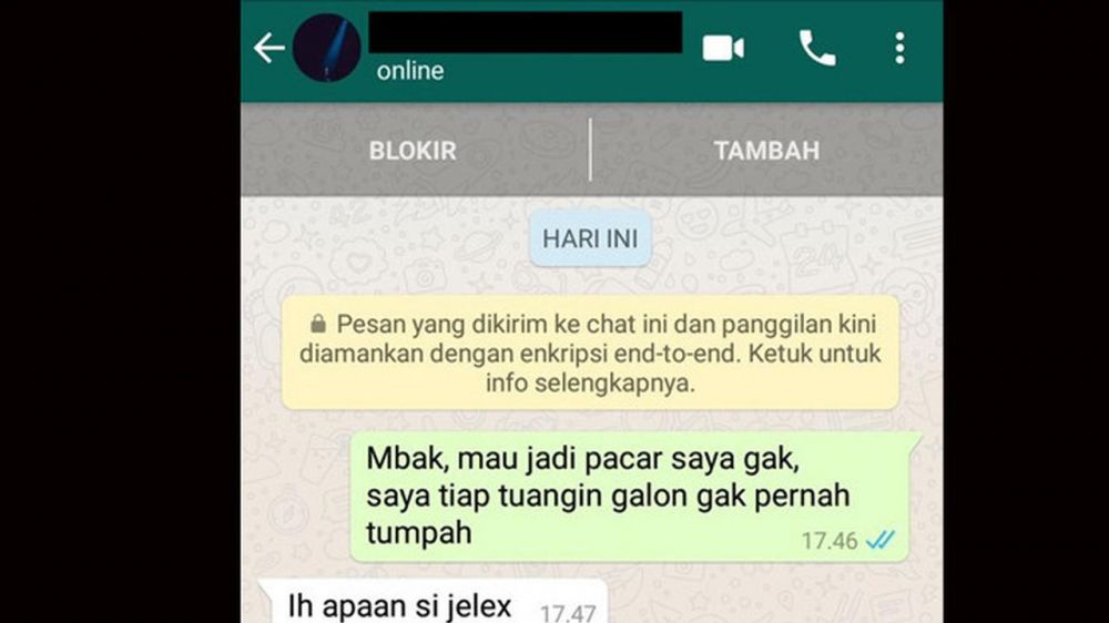 20 Chat lucu cowok nembak cewek, endingnya ngenes abis