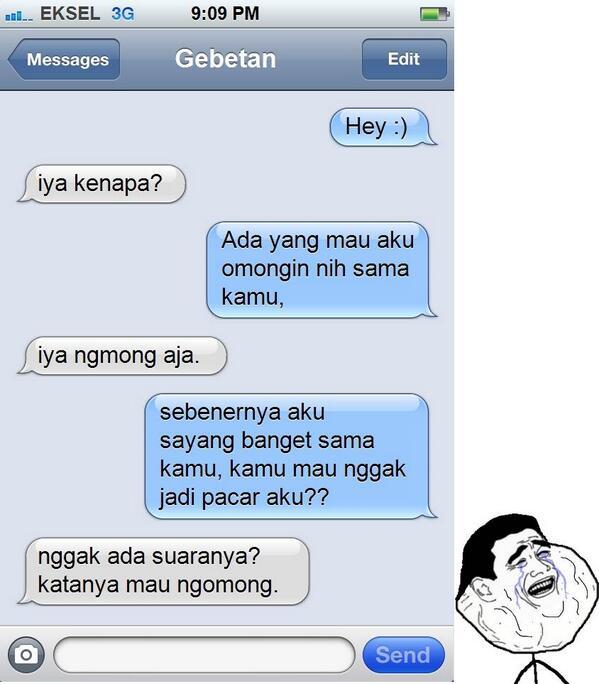 20 Chat lucu cowok nembak cewek, endingnya ngenes abis