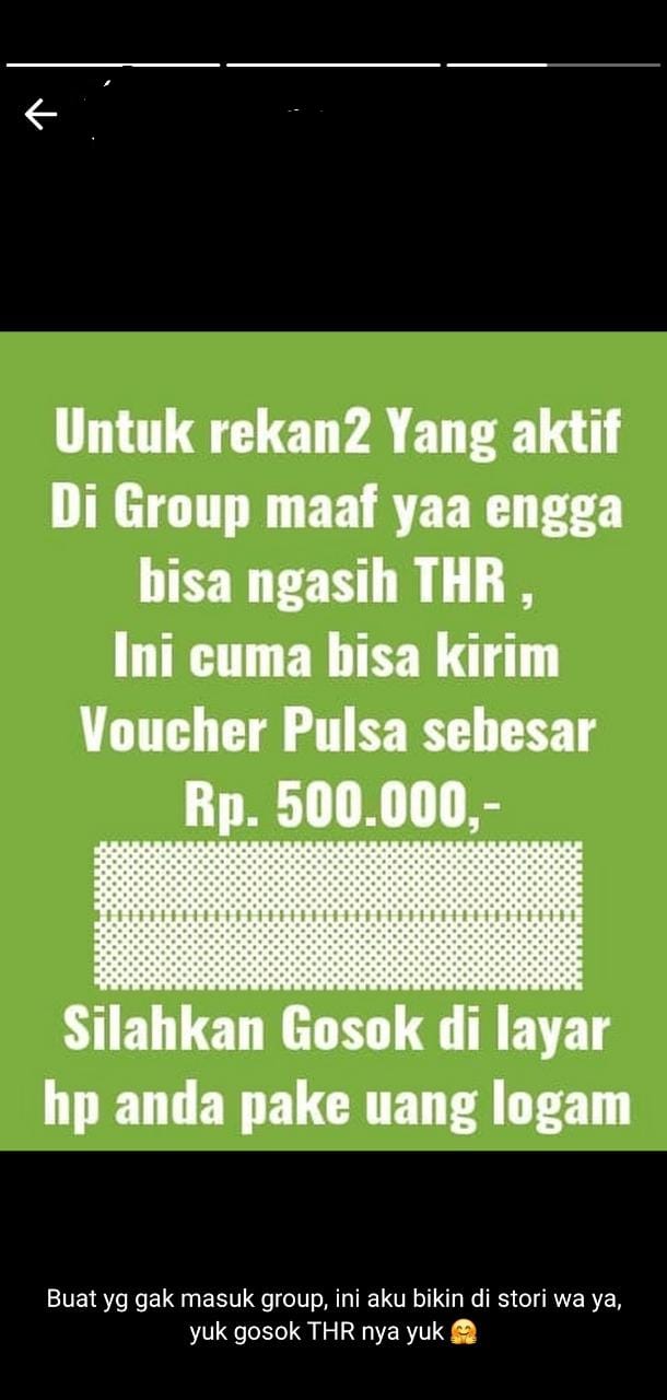 8 Status WA lucu seller olshop kasih THR ini malah bikin gagal paham