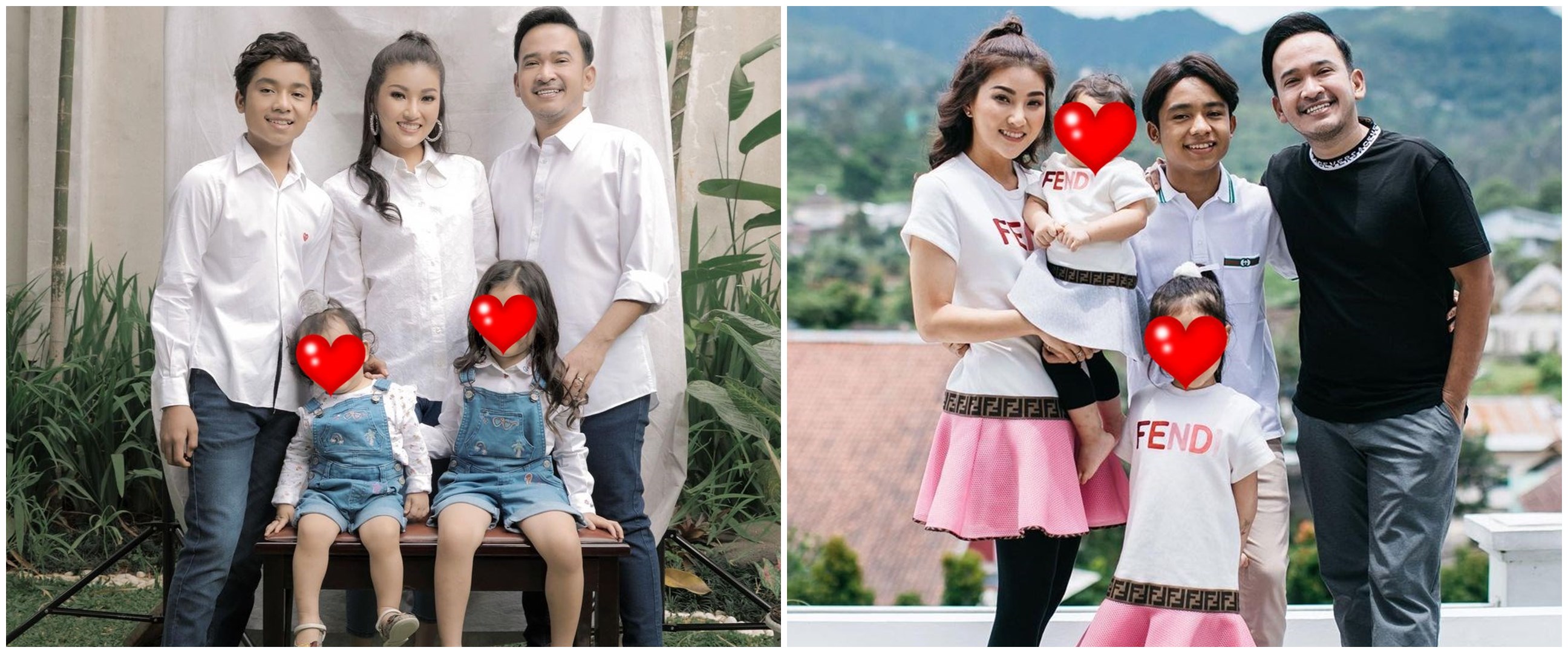 10 Gaya pemotretan keluarga Ruben Onsu pakai baju adat Bali, memukau