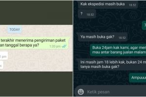 8 Chat lucu dengan jasa kirim paket ini bikin tepuk jidat