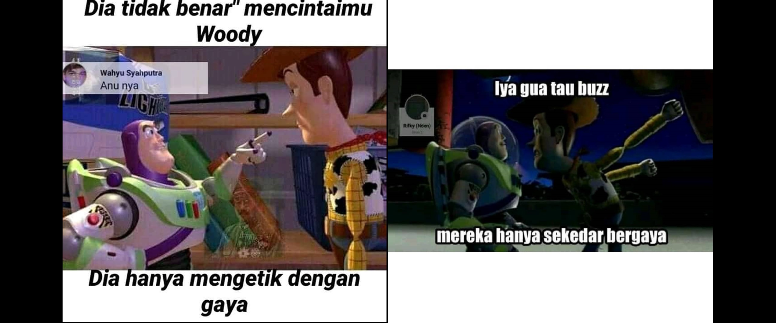 10 Meme lucu 'dengan gaya' Woody dan Buzz Toy Story, bikin cekikikan