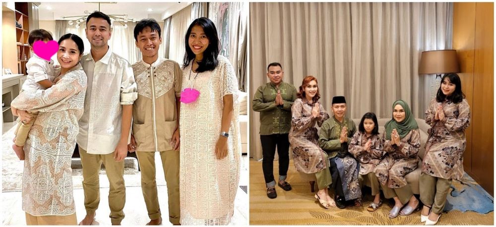 10 Beda gaya Ayu Ting Ting dan Nagita Slavina saat Lebaran