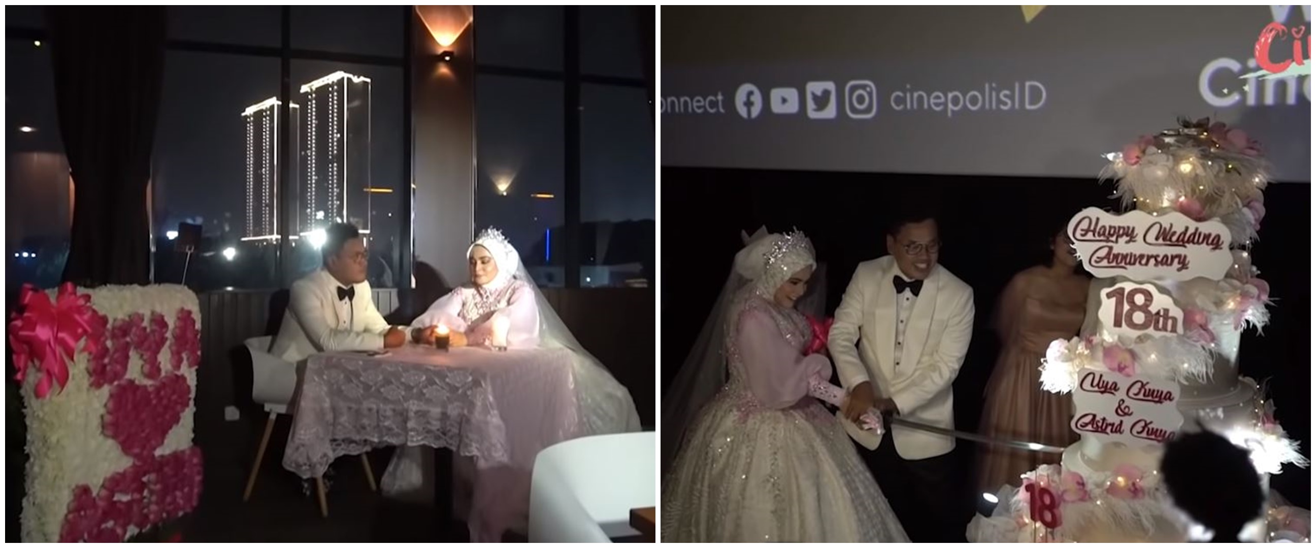 12 Momen pesta ultah pernikahan Uya Kuya dan Astrid, romantis