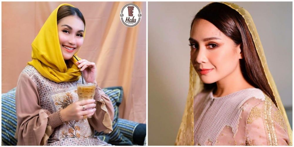 10 Beda gaya Nagita Slavina dan Ayu Ting Ting saat kenakan hijab
