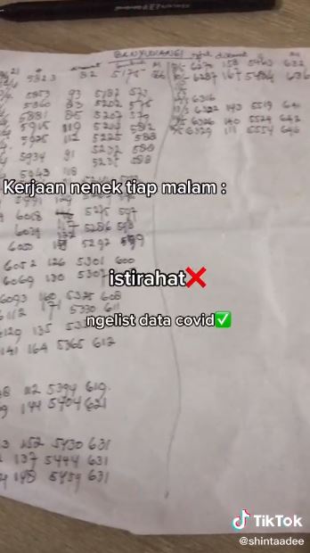 Viral video nenek buat data Covid-19 selama setahun, tuai pujian