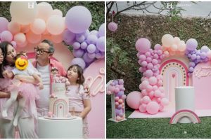 10 Momen ultah anak bungsu Mona Ratuliu, dekorasinya serba pink