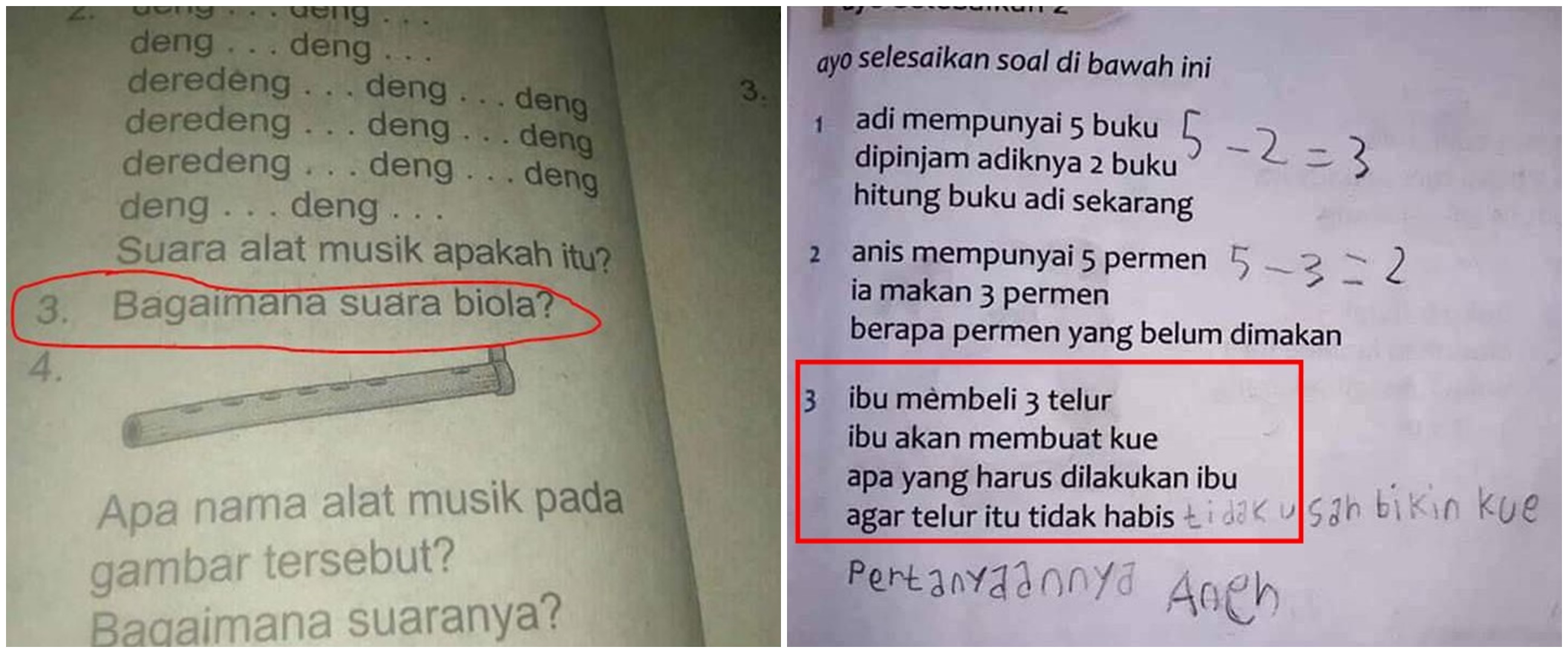 20 Pertanyaan nyeleneh di buku pelajaran ini bikin mikir keras
