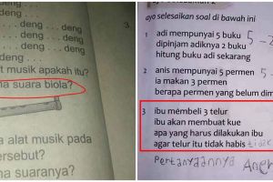 20 Pertanyaan nyeleneh di buku pelajaran ini bikin mikir keras