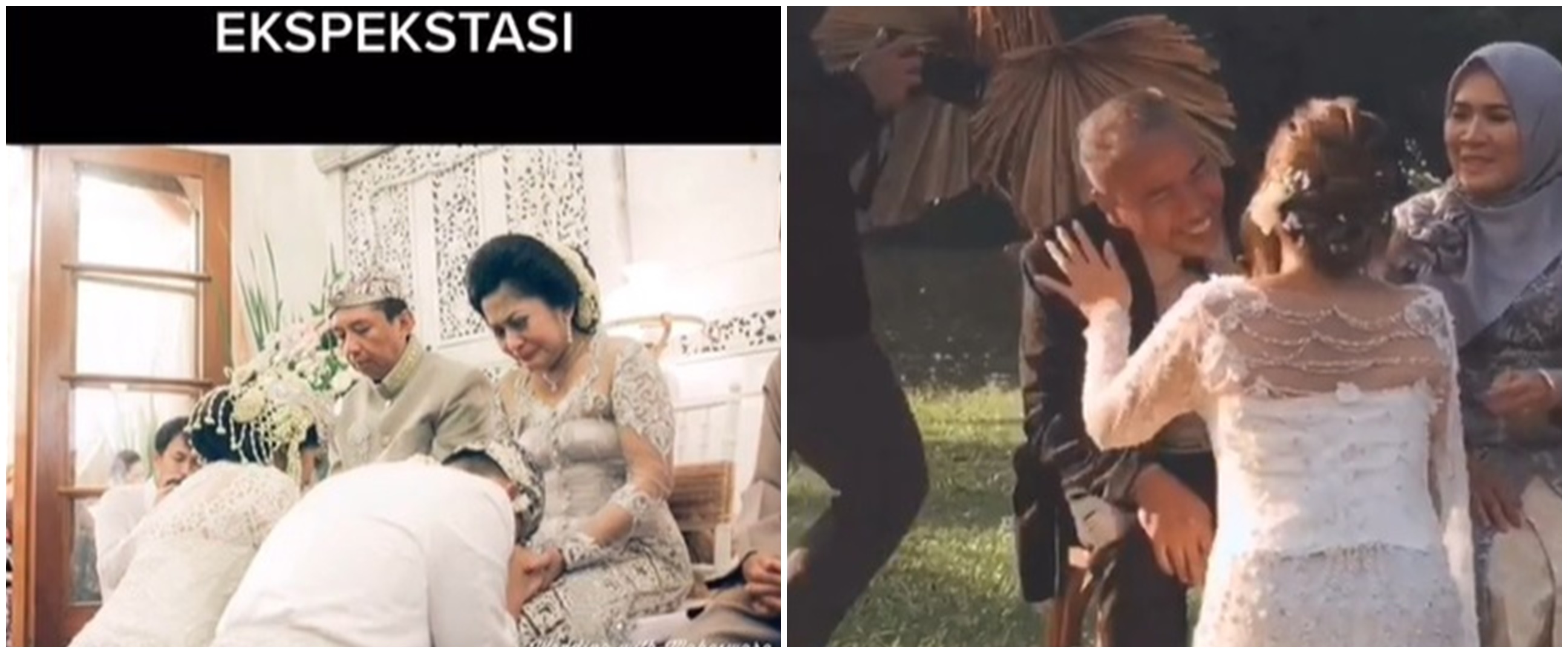 Viral video kocak pengantin wanita 'digaplok' ayahnya saat sungkeman