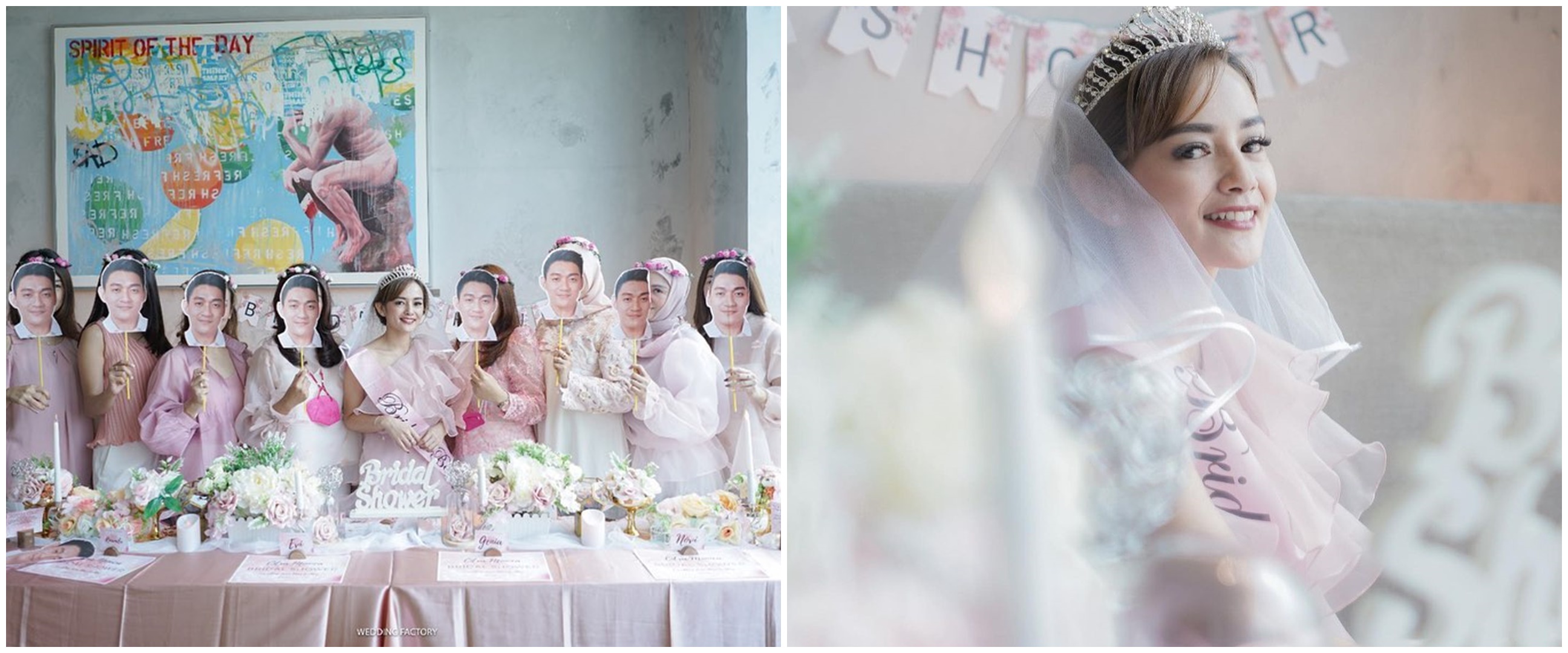 10 Momen bridal shower Citra Monica, wajah cemong diarak keliling mal