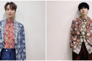 Leeteuk dan Yesung Super Junior pakai batik rancangan Ridwan Kamil