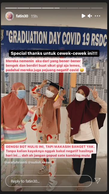 Momen haru Fatin Shidqia pulang dari Wisma Atlet, sembuh Covid-19