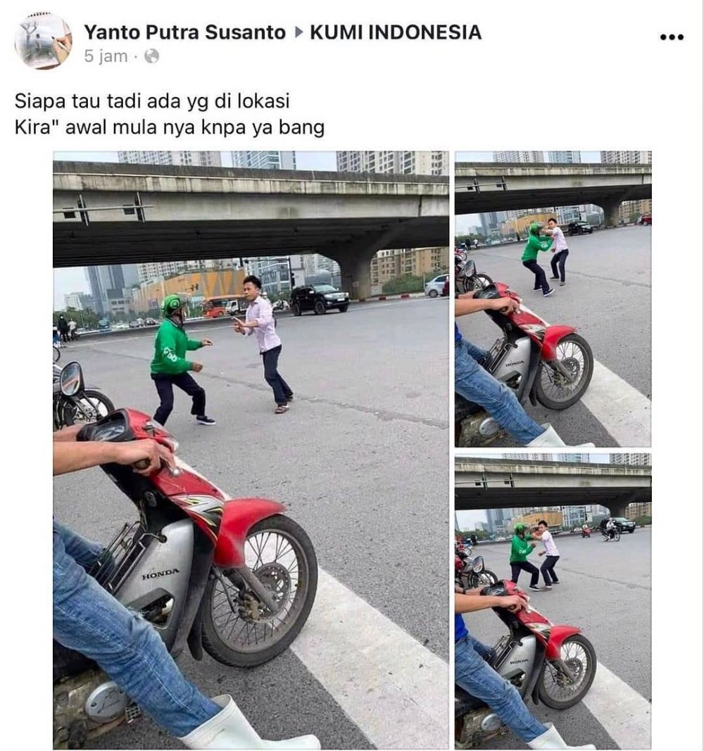 27 Kelakuan lucu penumpang dan driver ojek online saat di lampu merah