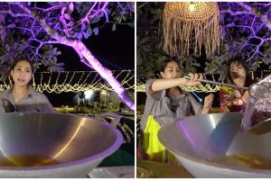 10 Potret Nagita Slavina masak sambal Bali pakai kuali besar, heboh