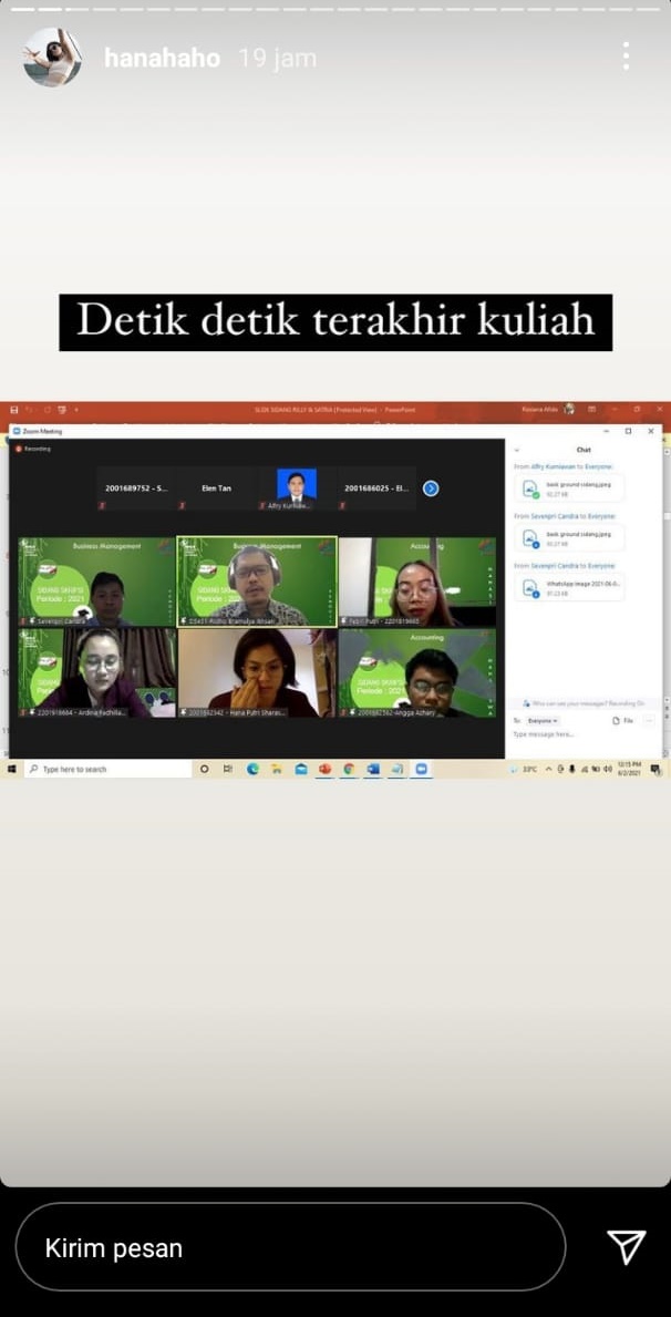 8 Momen Hana Saraswati lulus sidang skripsi, ragu akan gelar sarjana