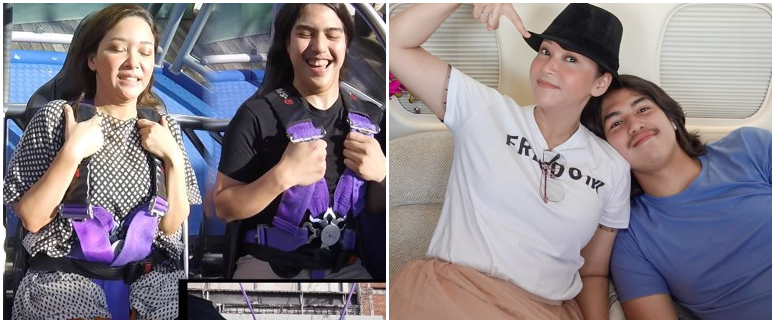 10 Momen Maia Estianty ditantang El Rumi naik wahana ekstrem, kocak