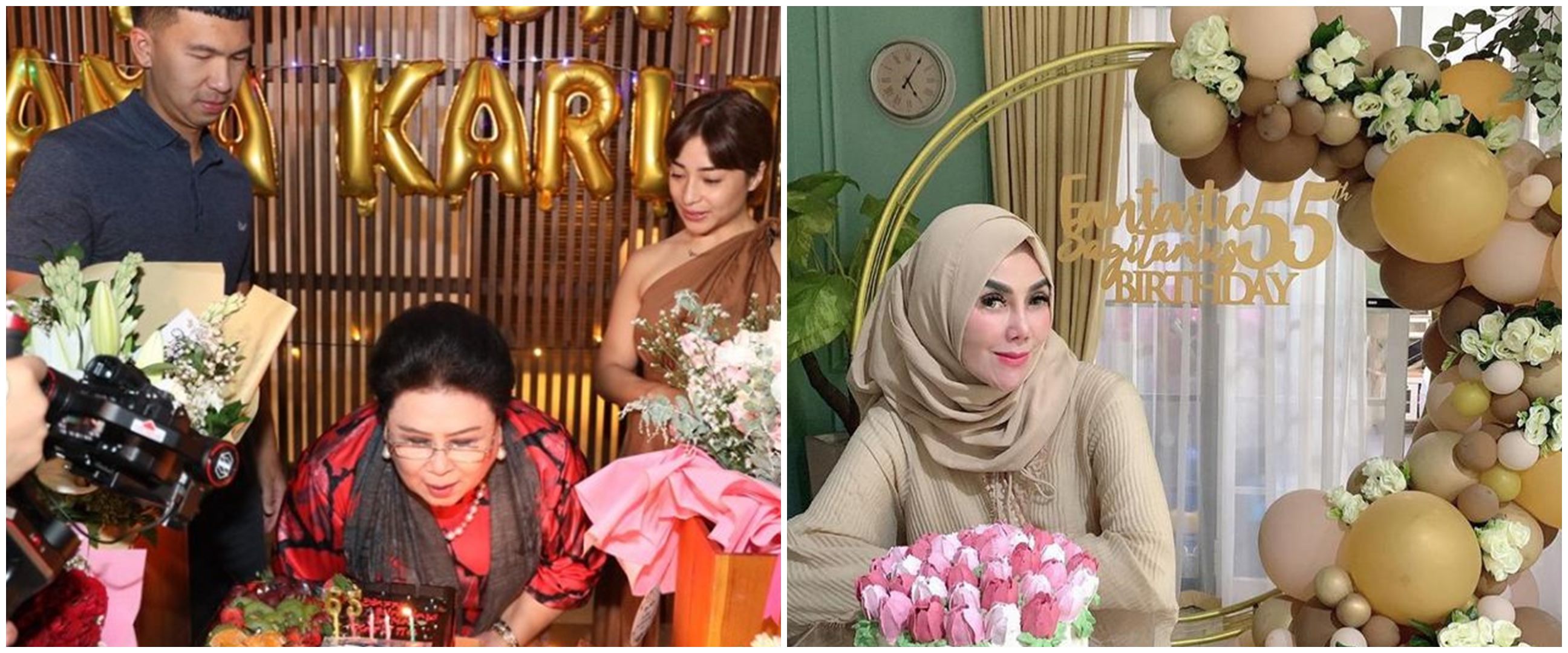 Momen perayaan ulang tahun 10 ibunda seleb, pesta Umi Kalsum meriah