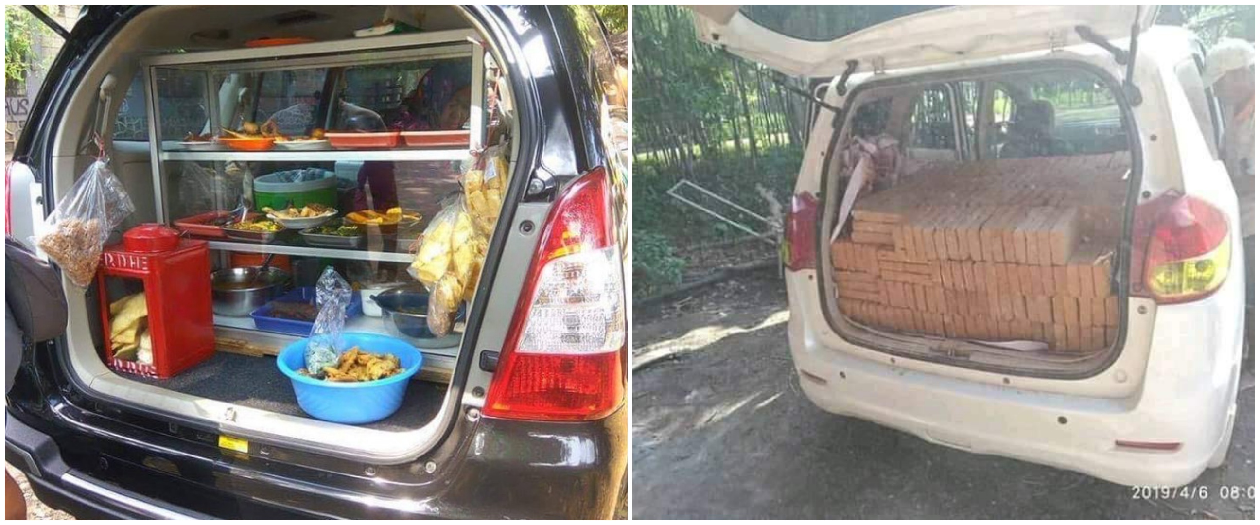 20 Potret lucu bagasi mobil ini bikin pengendara lain tepuk jidat