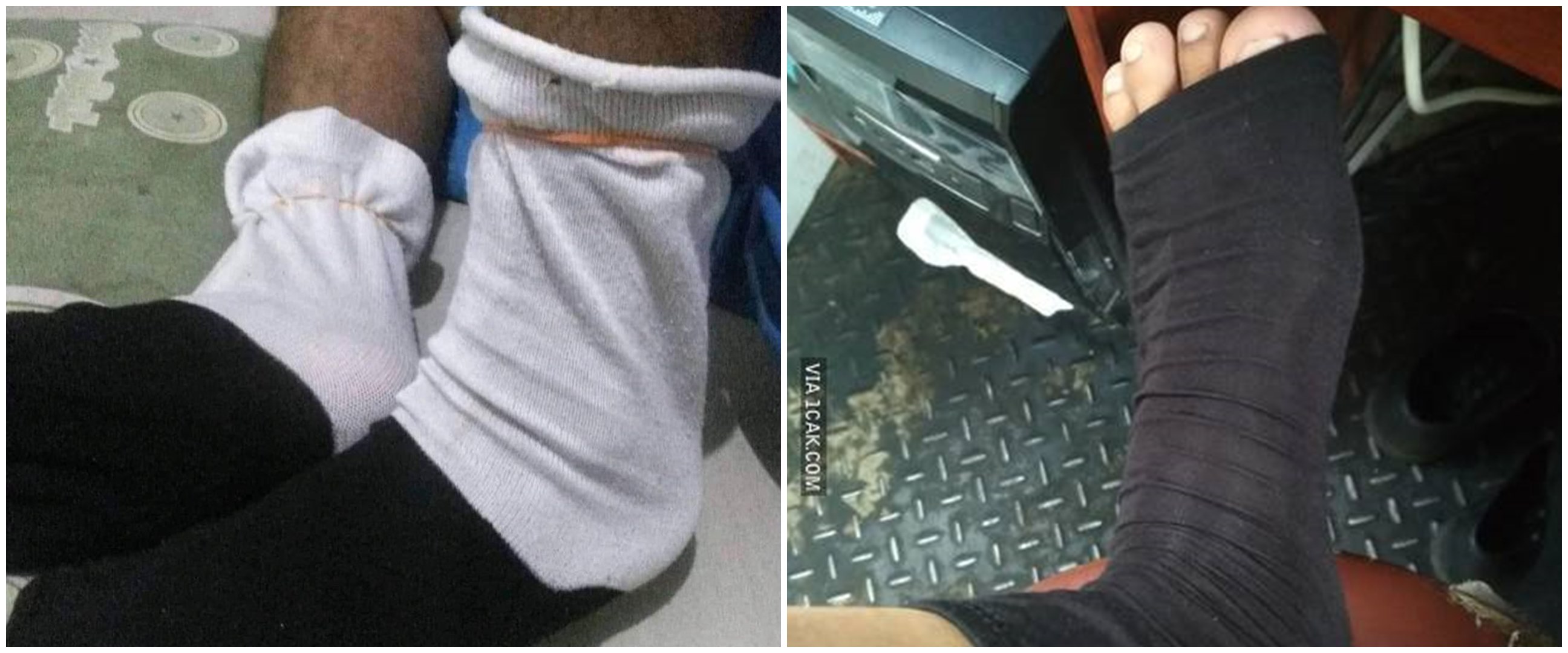 10 Potret lucu orang pakai kaus kaki, diikat pakai tali rafia