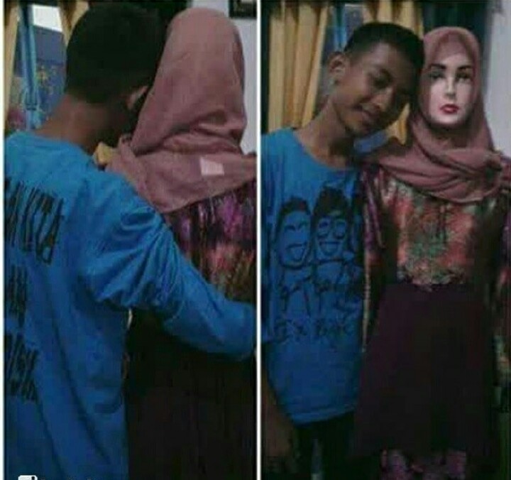 20 Aksi lucu foto bareng manekin ini lucunya bikin garuk kepala