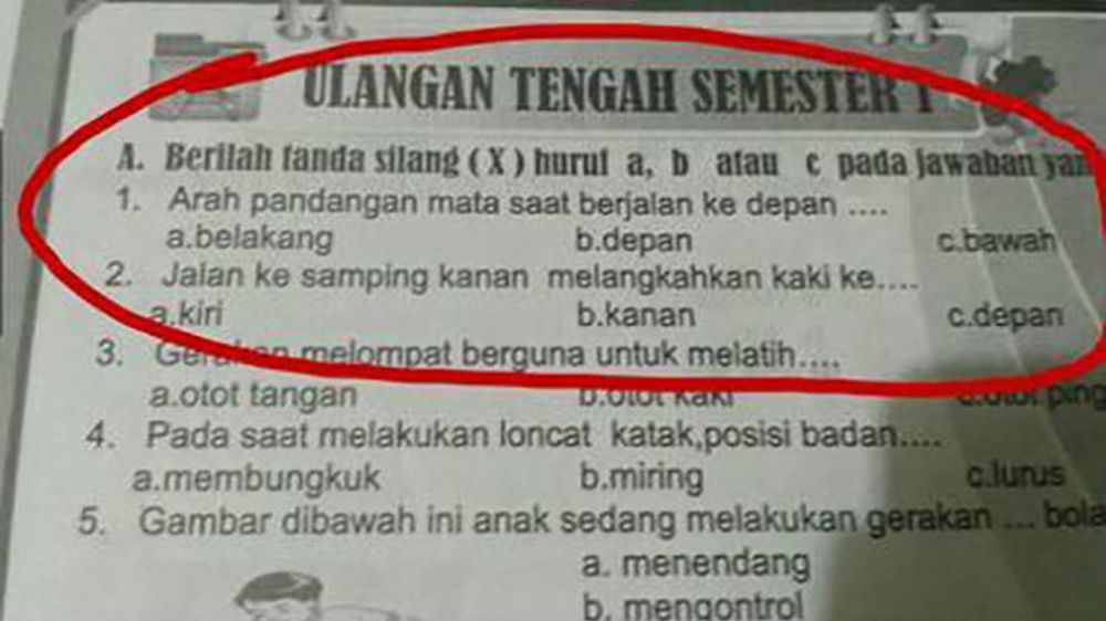 20 Soal ujian sekolah ini unik dan absurd, bikin mikir keras
