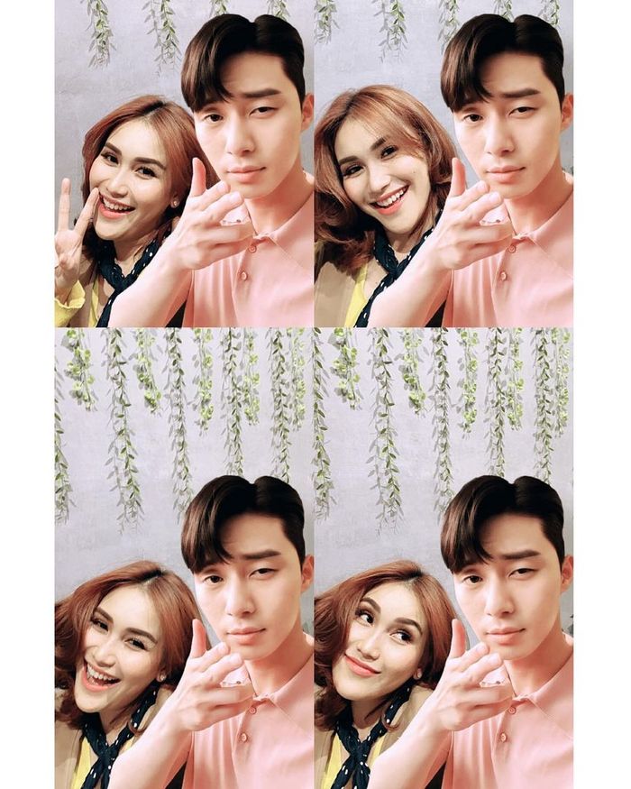 Foto editan 8 penyanyi bareng artis Korea, Ayu Ting Ting bak selfie