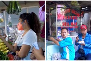 10 Momen Ussy Sulistiawaty belanja di pasar, traktir banyak orang