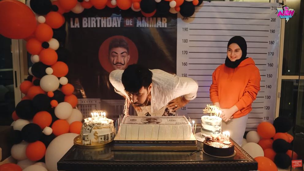 10 Momen perayaan ulang tahun Ammar Zoni ke-28, kuenya curi perhatian
