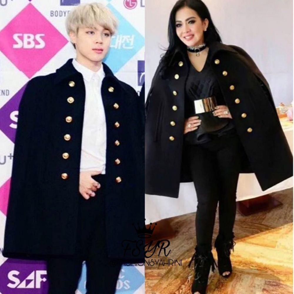 10 Momen seleb kembaran baju dengan idol Korea, Nagita curi perhatian