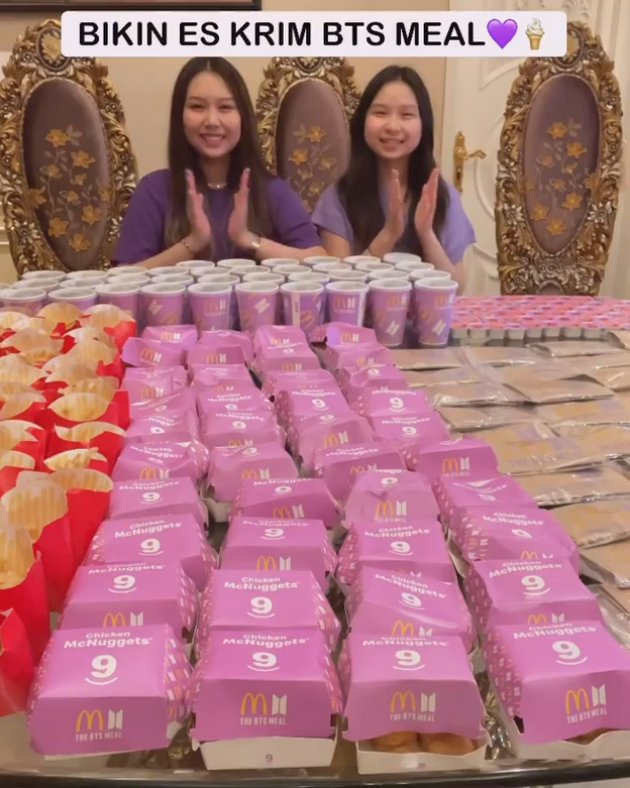 10 Potret Sisca Kohl borong BTS Meal, malah dibuat es krim