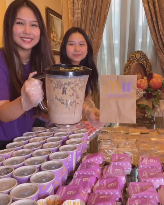 10 Potret Sisca Kohl borong BTS Meal, malah dibuat es krim