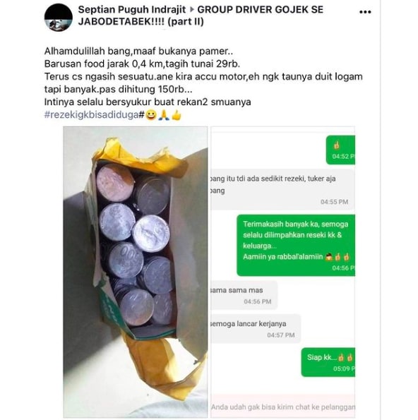 10 Momen lucu driver ojek online dapat uang tip, bikin nyengir tipis