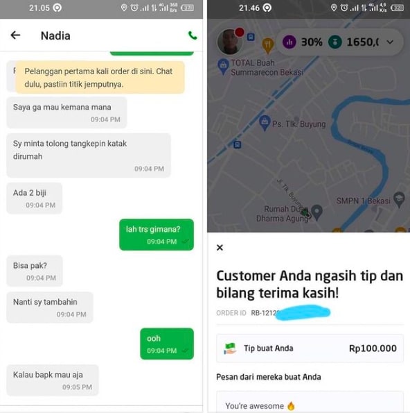 10 Momen lucu driver ojek online dapat uang tip, bikin nyengir tipis