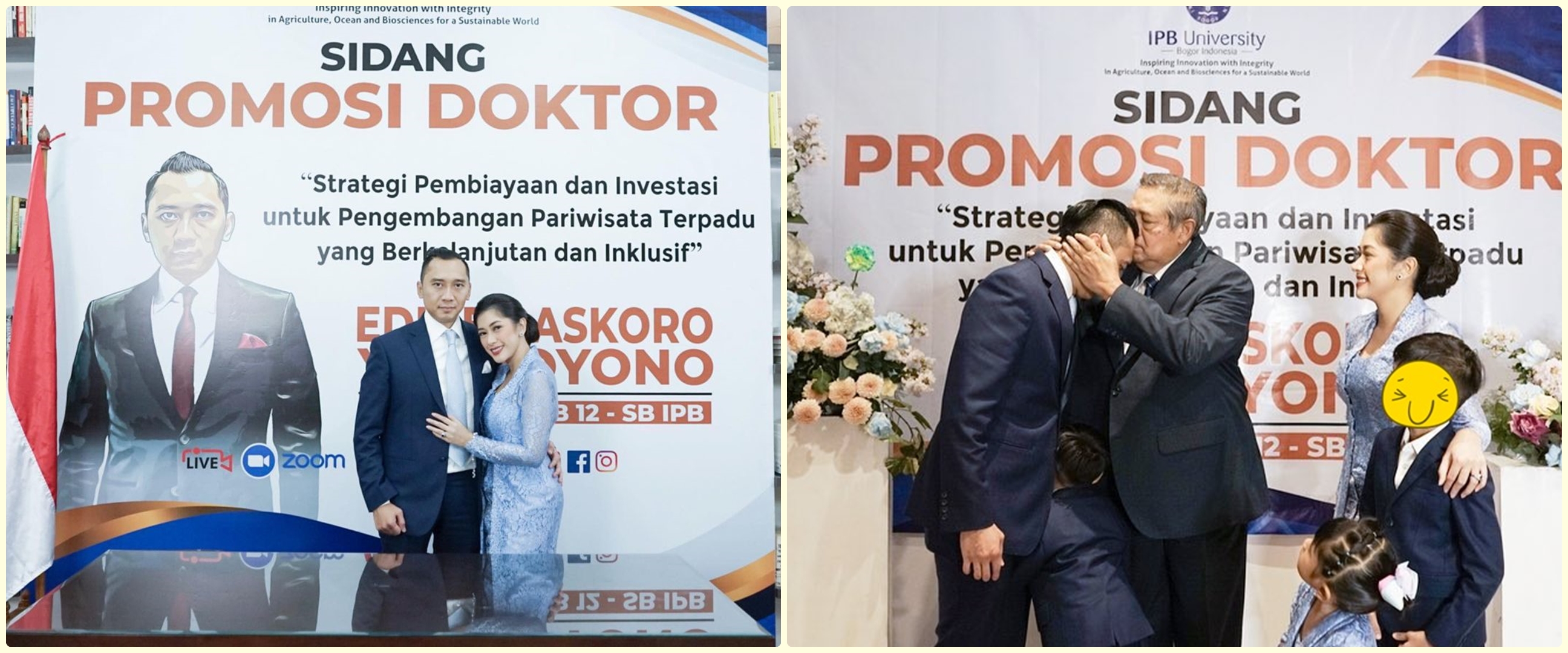 8 Momen Aliya Rajasa dampingi Edhie Baskoro Yudhoyono raih gelar S3
