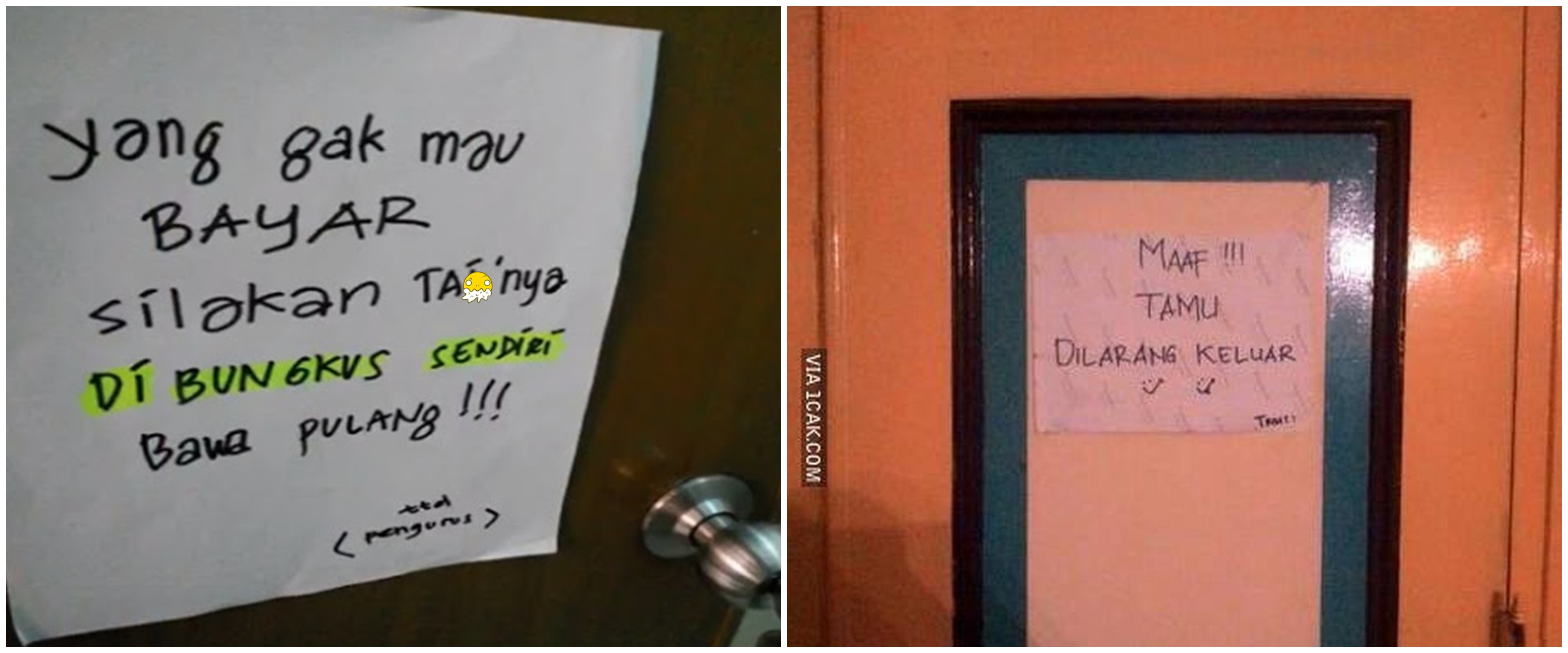 20 Peringatan nyeleneh di depan pintu ini bikin nggak bisa berkutik