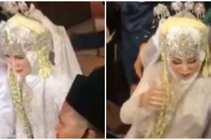 Momen apes pengantin pria tarik kepala pasangan, faktanya heboh
