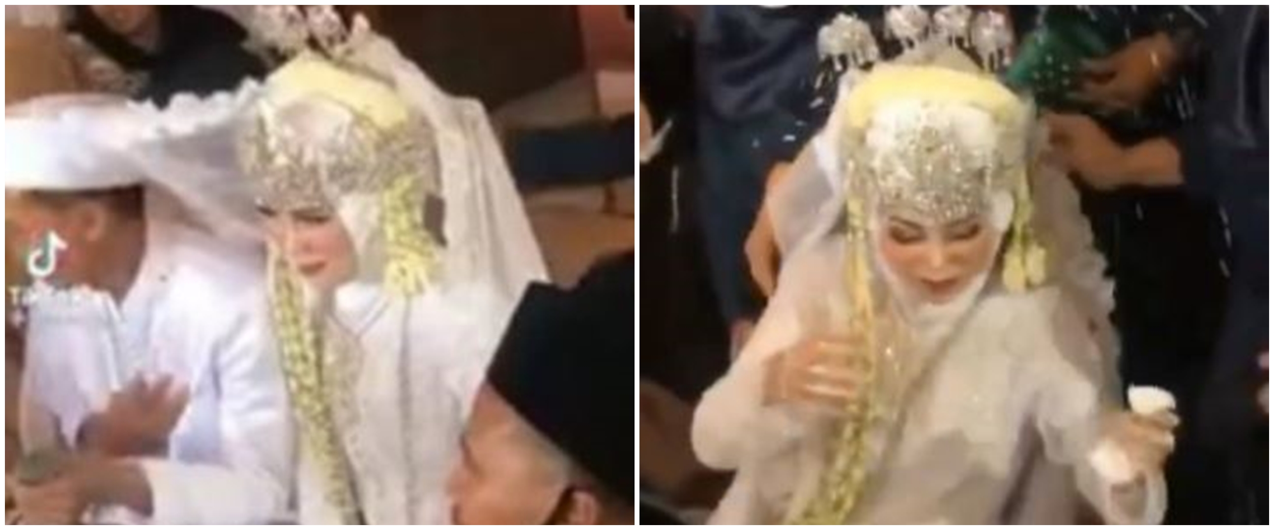 Momen apes pengantin pria tarik kepala pasangan, faktanya heboh