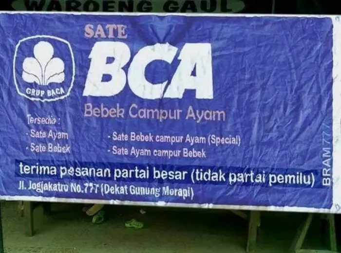 21 Spanduk lucu warung jualan ayam ini bikin senyum tepuk jidat