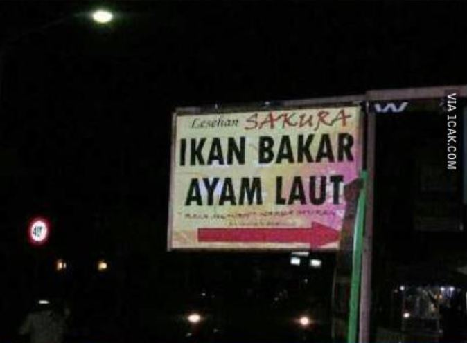 21 Spanduk lucu warung jualan ayam ini bikin senyum tepuk jidat