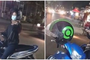 Viral cerita cewek tak malu ikut kerja pacarnya, ngojek antar makanan