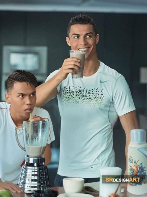 7 Editan lucu fans foto bareng Cristiano Ronaldo, absurd abis