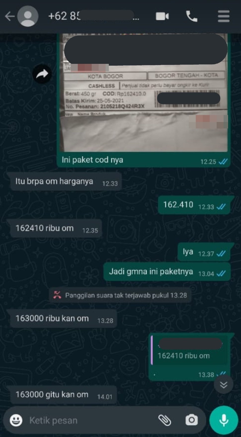 10 Chat lucu kurir mau antar paket COD ini endingnya penuh drama