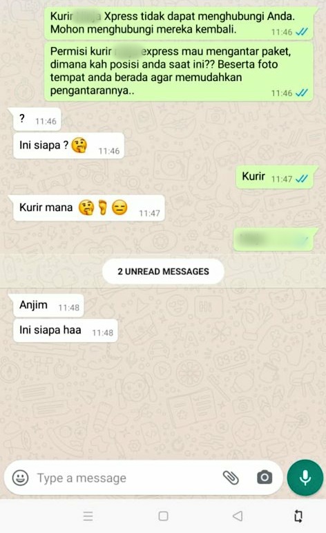 10 Chat lucu kurir mau antar paket COD ini endingnya penuh drama