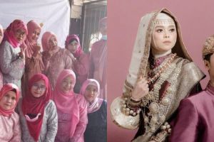 Aksi emak-emak nobar lamaran Lesty dan Rizky Billar, gelar tumpengan